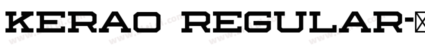 Kerao Regular字体转换